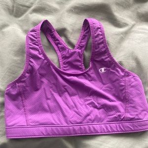 Purple champion sports bra